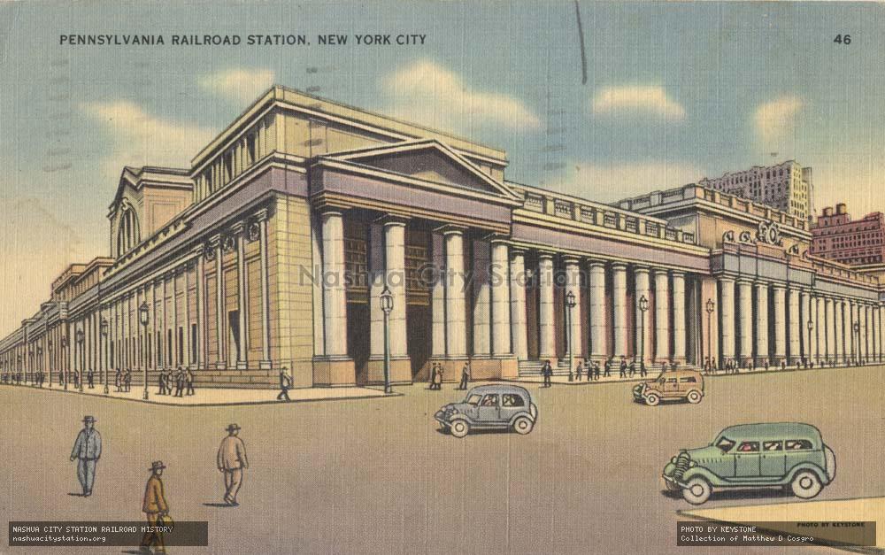 Postcard: Pennsylvania Railroad Station, New York City